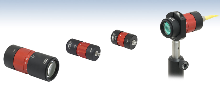 Collimators, Fiber Adjustable Achromatic Focus Large-Beam