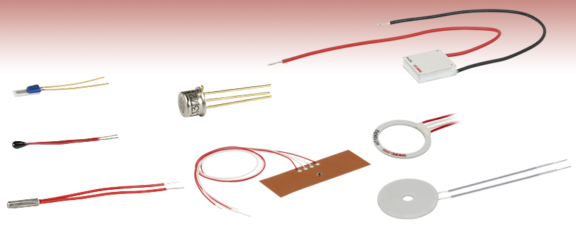 TEC Elements, Resistive Heaters, Thermistors, and Thermocouples