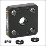 16 mm Cage Plates for Unmounted Optics from Ø5 mm to Ø12 mm