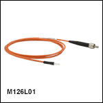 Ø400 µm Core, 0.50 NA SMA to Ferrule Patch Cables with Ø2.5 mm Ferrules, PVC Jacket