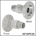 KF16 Flange to Double Ferrule Compression Fitting Adapter