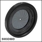 SM3-Threaded, Ring-Actuated Iris Diaphragm