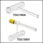 Threaded Ø28 mm Empty Glass Cells, One Fill Tube<br>