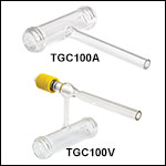 Threaded Ø28 mm Empty Glass Cells, One Fill Tube<br>