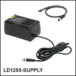 Power Supply with Cable for PDAPC Series Photodetectors