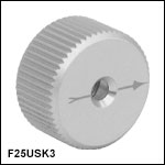 Removable Knob for 1/4in-100 Adjusters, Aluminum