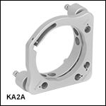 Ø2in Kinematic Mirror Mount, 3 Adjusters, Monolithic Optic Retention