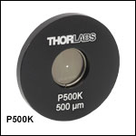 Pinholes, Stainless Steel Foils, Ø1" Housings