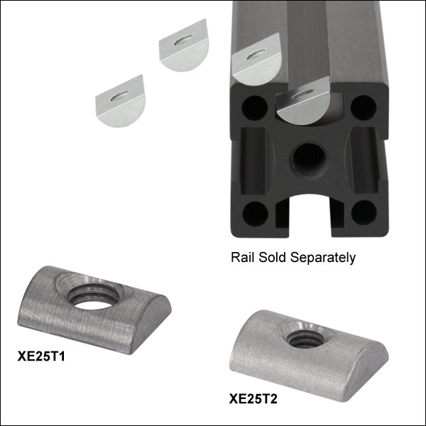 T-Nuts and Screws for 25 mm, 50 mm, & 75 mm Rails
