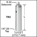 Ø1/2in Stainless Steel Optical Posts - Imperial