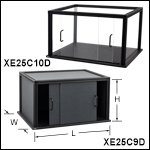 Enclosures with Sliding Door Assemblies