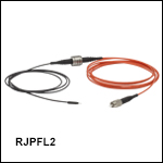 Rotary Joint Patch Cables with Ø200 µm Fiber and Ø1.25 mm Ferrules, Heat-Shrink Tubing