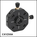 XYZ Translators for Ø1/2in Optics, 30 mm Cage Compatible and Post Mountable
