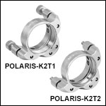 Ø2in Polaris<sup>®</sup> SM2-Threaded Kinematic Mirror Mounts, 2 Adjusters