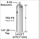Ø1/2in  and Ø12.0 mm Stainless Steel Optical Post Packs