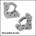 Polaris<sup>®</sup> Ø1in Kinematic Mirror Mount, 2 Adjusters with Side Holes, Monolithic Optic Retention