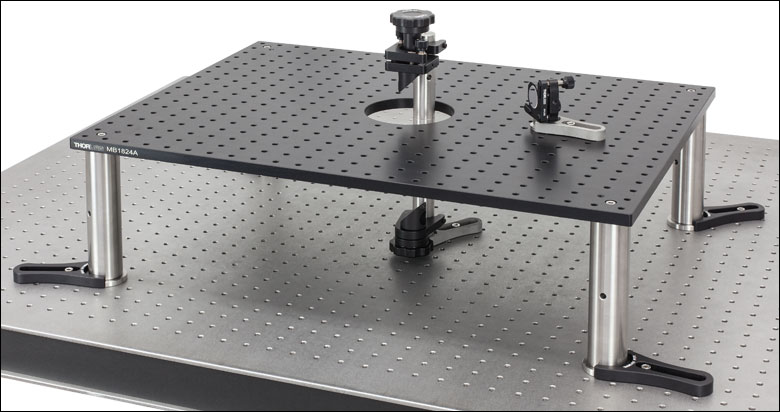 Solid Aluminum Breadboards with Access Aperture Solid Aluminum Breadboards with Access Aperture