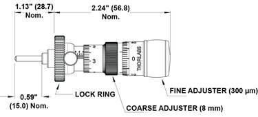 DR3 Micrometer Dimensions