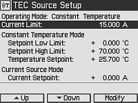 Temperature Controller Screen