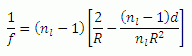 Lens Equation Final Biconvex