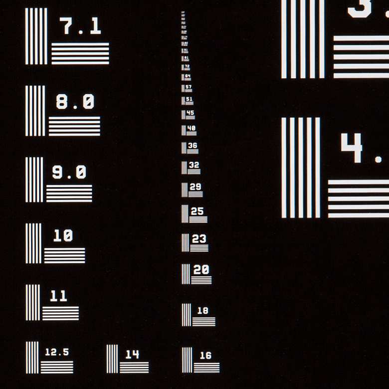 Optical Resolution Test Chart