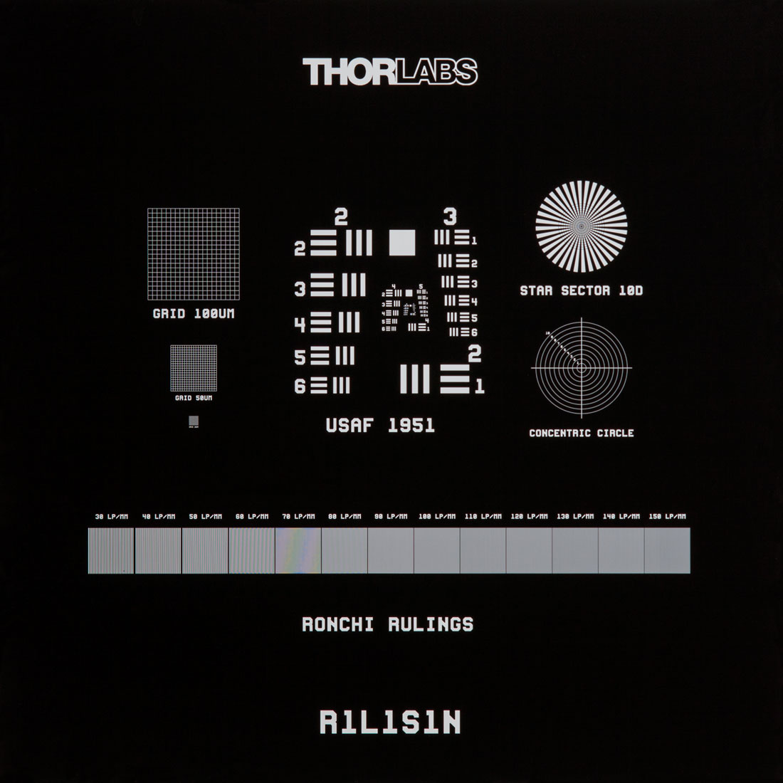 Usaf 1951 Tri Bar Resolution Chart