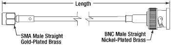 SMA to BNC Cable Drawing