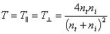 Transmittance at Normal Incidence