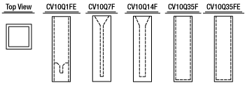 UV Fused Quartz Fluorescence Cuvettes Drawing