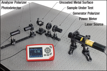 waveplate fast axis uncoated metal reflection test setup