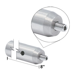 TR8 - Ø1/2in Optical Post, SS, 8-32 Setscrew, 1/4in-20 Tap, L = 8in