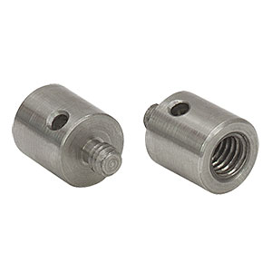 AS6M8E - Adapter with Internal M6 x 1.0 Threads and External 8-32 Threaded Stud