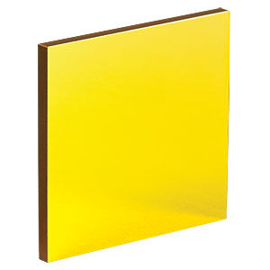 ME2S-M01 - 2in Square Protected Gold Mirror, 3.2 mm Thick