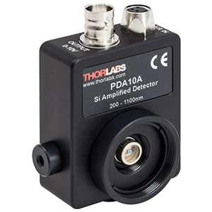 PDA10A - Si Fixed Gain Detector, 200-1100 nm, 150 MHz BW, 0.8 mm<sup>2</sup>, 8-32 Taps