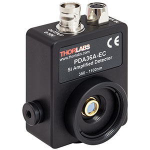 PDA36A-EC - Si Switchable Gain Detector, 350 - 1100 nm, 10 MHz BW, 13 mm<sup>2</sup>, M4 Taps
