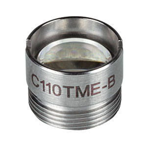 C110TME-B - f = 6.24 mm, NA = 0.4, Mounted Geltech Aspheric Lens, AR: 600-1050 nm 