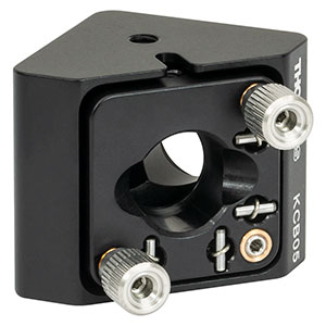 KCB05 - Right-Angle Kinematic Mirror Mount, 16 mm Cage System and SM05 Compatible, 4-40 and 8-32 Mounting Holes