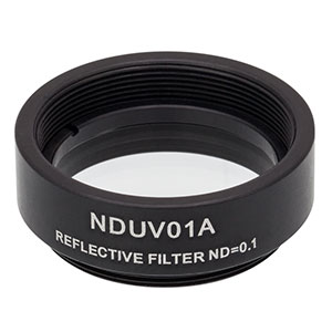 NDUV01A - SM1-Threaded Mount, Ø25 mm UVFS Reflective ND Filter, OD: 0.1