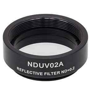 NDUV02A - SM1-Threaded Mount, Ø25 mm UVFS Reflective ND Filter, OD: 0.2