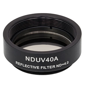 NDUV40A - SM1-Threaded Mount, Ø25 mm UVFS Reflective ND Filter, OD: 4.0