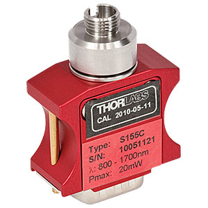 S155C - Compact Fiber Photodiode Power Sensor, InGaAs, 800 - 1700 nm, 20 mW