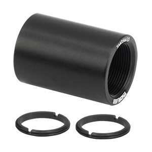 SM05M10 - SM05 Lens Tube Without External Threads, 1in Long, Two Retaining Rings Included