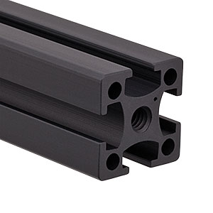 XE25L700/M - 25 mm Square Construction Rail, 700 mm Long, M6 Taps