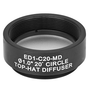 ED1-C20-MD - Ø1in SM1-Mounted Polymer Engineered Diffuser, 20° Circle Pattern