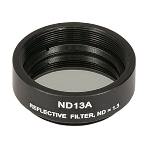 ND13A - Reflective Ø25 mm ND Filter, SM1-Threaded Mount, Optical Density: 1.3