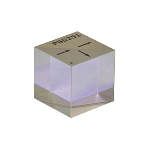 PBS251 - 1in Polarizing Beamsplitter Cube, 420 - 680 nm