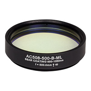 AC508-500-B-ML - f=500 mm, Ø2in Achromatic Doublet, SM2-Threaded Mount, ARC: 650-1050 nm