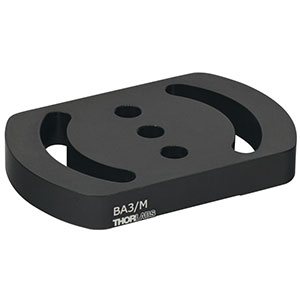 BA3/M - Mounting Base with Radial Through Slots, 50 mm x 75 mm x 10 mm