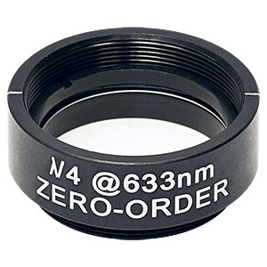 WPQ10M-633 - Ø1in Zero-Order Quarter-Wave Plate, SM1-Threaded Mount, 633 nm