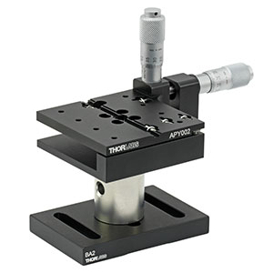 APY002 - Pitch and Yaw Tilt Platform with Micrometer Drives